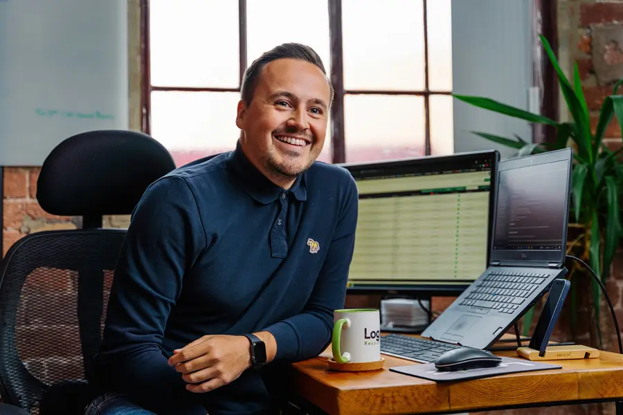 Recruitment consultant Nathan Kingsbury at the Logic Resourcing office in Stoke-on-Trent